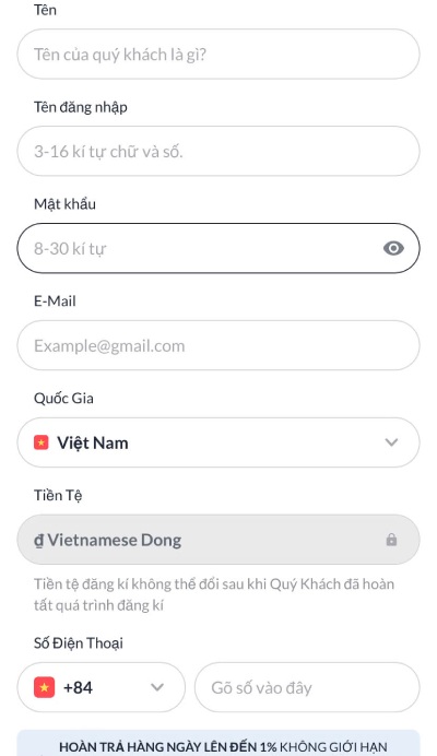 đăng ký tài khoản cá cược nhà cái