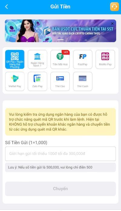 gửi tiền tại Fun88