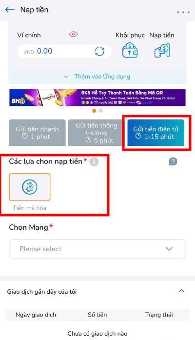 chọn loại tiền mã hóa