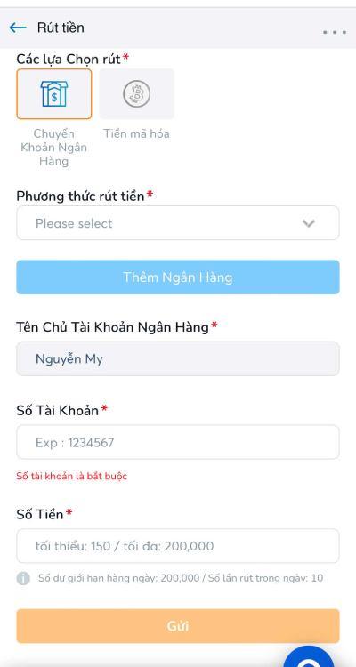 rút tiền tại BK8