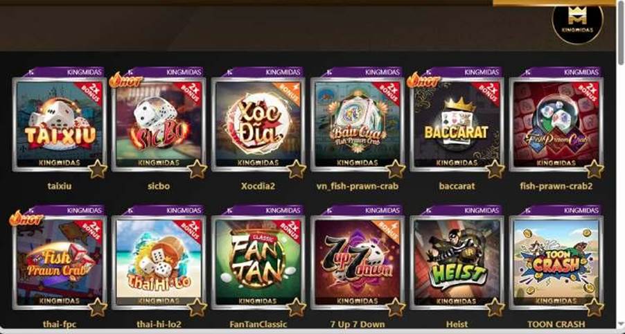 giao diện game 12PLAY